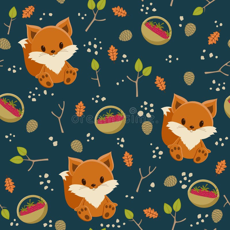 Seamless fox wallpaper.