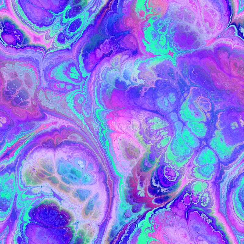 Seamless fractal marble vibrant ornate jpg pattern