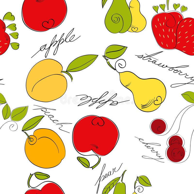 seamless fruktmodell stock illustrationer seamless fruktmodell stock illustrationer