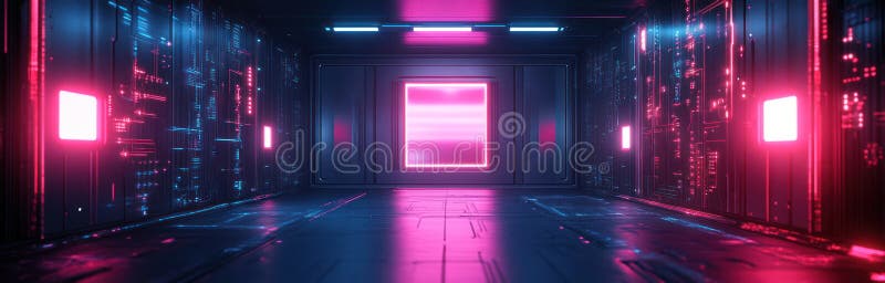 Seamless Fusion: A Futuristic Abstract Design Showcasing Digital-Physical Integration with Circuit Boards, Data Connecti vector illustration