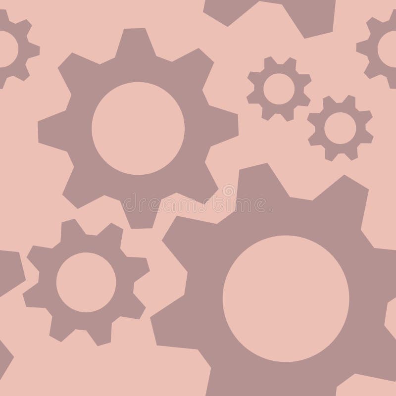 Seamless Gear Pattern Background Theme Stock Illustration