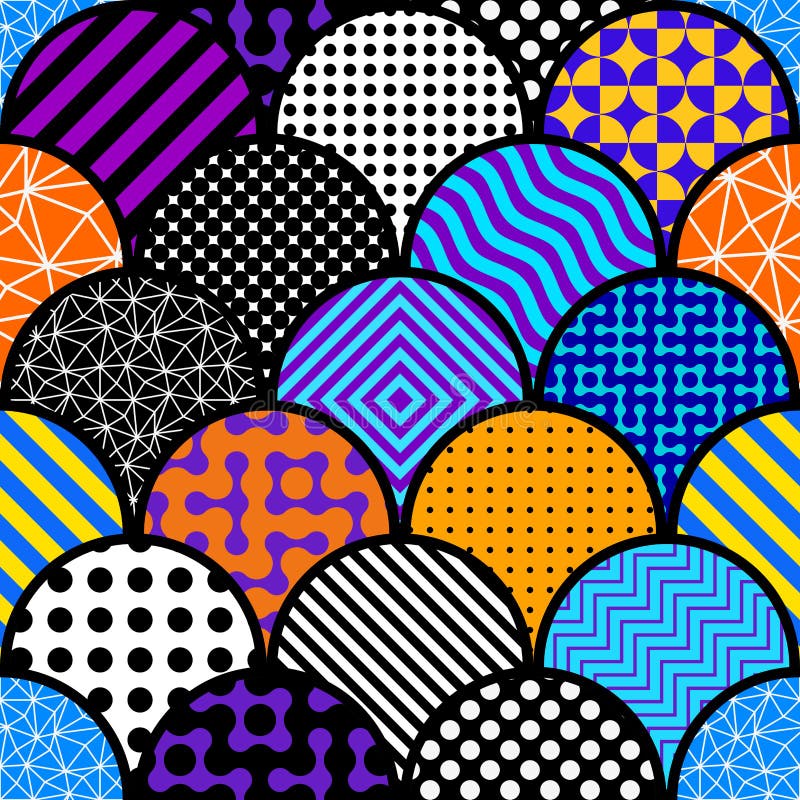 Geometric abstract pattern. Intersection style stock illustration