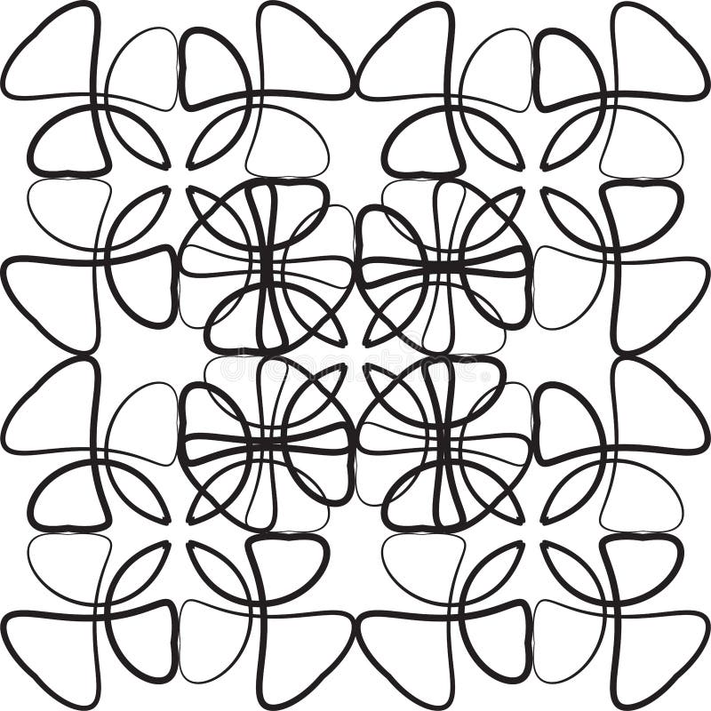 Seamless Geometric Pattern in Black and White Color. the Idea of a