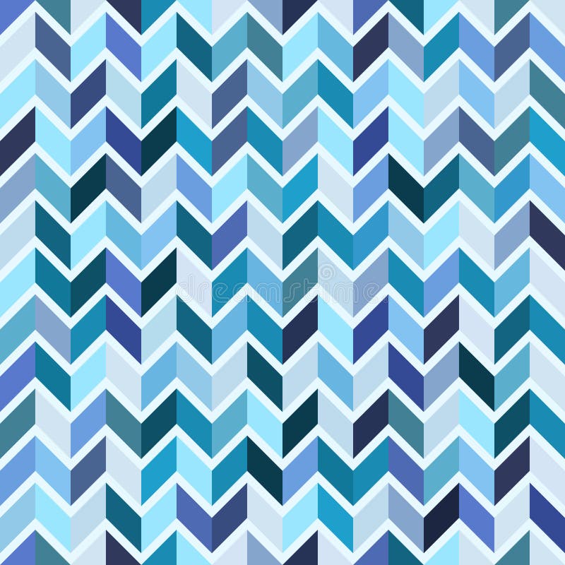 Seamless geometric pattern, blue mosaic vector illustration