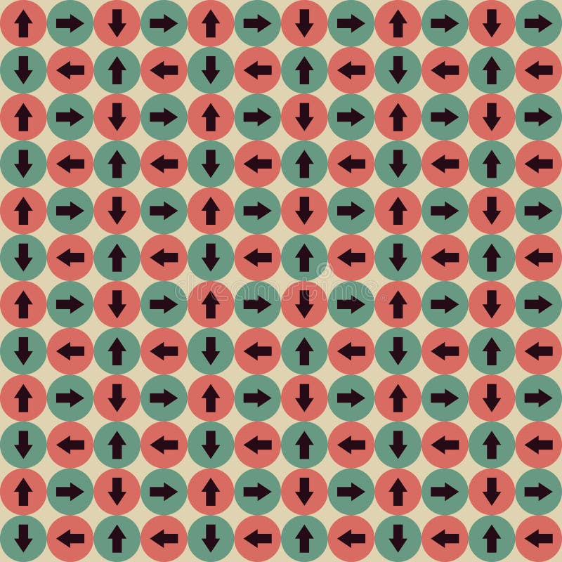 Seamless Geometric Pattern in Retro Colors for Hipsters