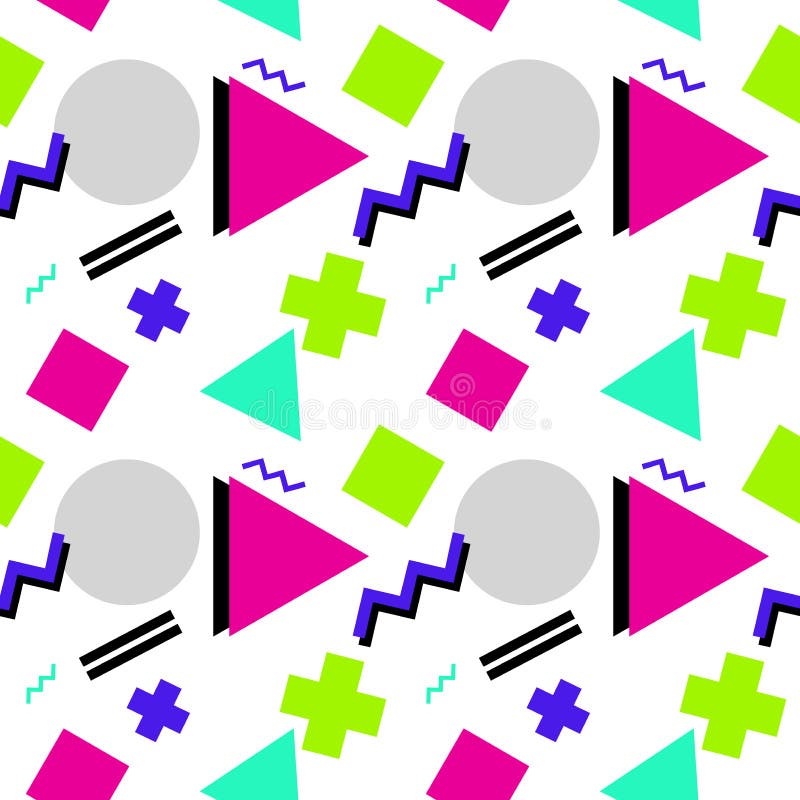 Seamless geometric pattern with triangle, rectangle, zigzag and royalty free illustration Seamless geometric pattern with triangle, rectangle, zigzag and royalty free illustration