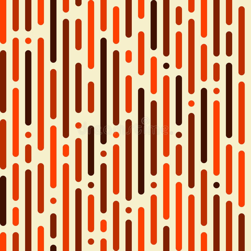 Seamless Geometric Pattern from Vertical Lines of Orange Hues. Stock ...