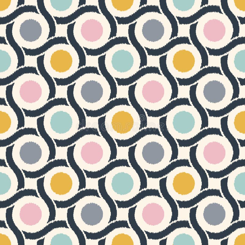 60s circles Retro Wallpaper  TenStickers