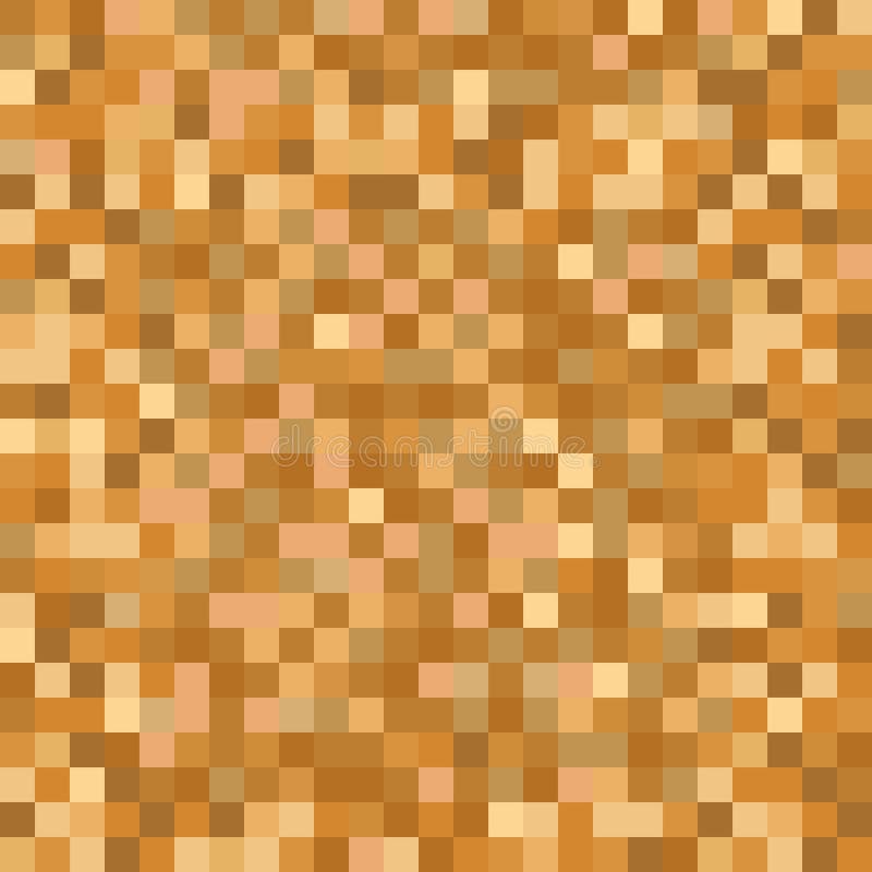 Seamless golden brown pixel mosaic pattern. Pixelated gold metal abstract texture mapping background for various digital applicati stock illustration Seamless golden brown pixel mosaic pattern. Pixelated gold metal abstract texture mapping background for various digital applicati stock illustration