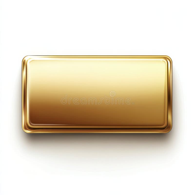 Seamless Golden Rectangular Banner with Elegant Gradient Background stock illustration