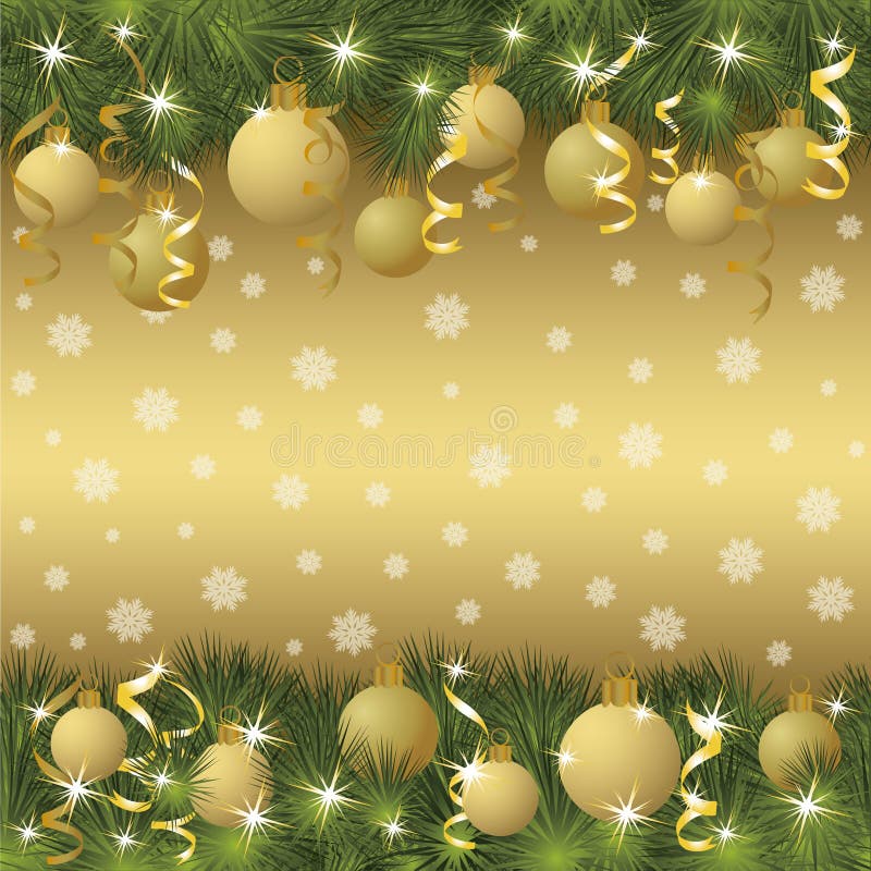 Seamless Golden Winter Background, Vector Stock Vector - Illustration ...