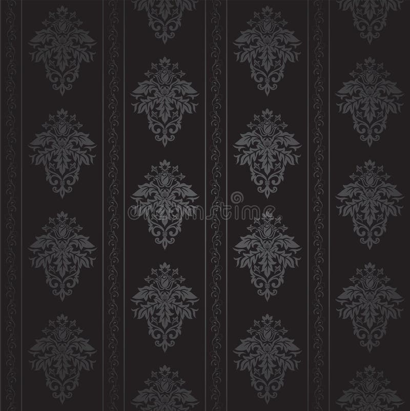 Bezšvové Gotický ozdobné tapety, kvetinový vzor, ilustrácie.