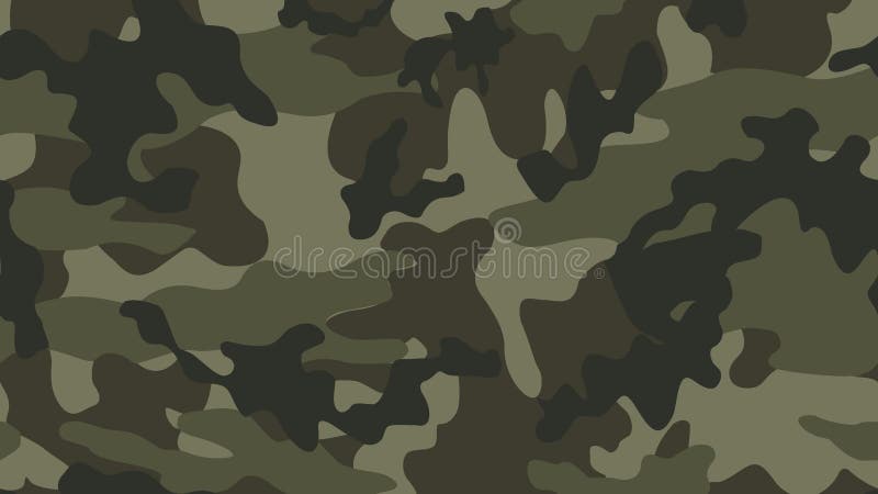 Seamless grunge camouflage pattern. Woodland camouflage background transition stock illustration