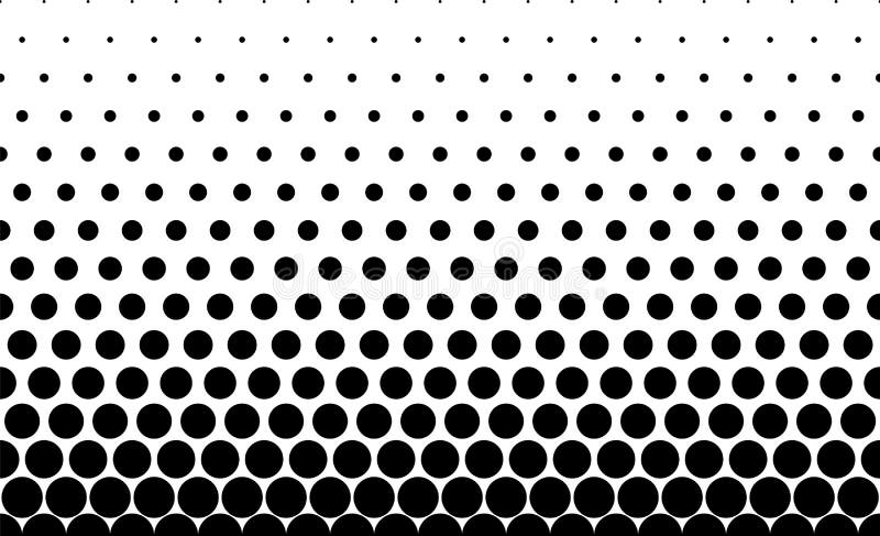 Seamless halftone vector background.Short fade out. 15 figures in height