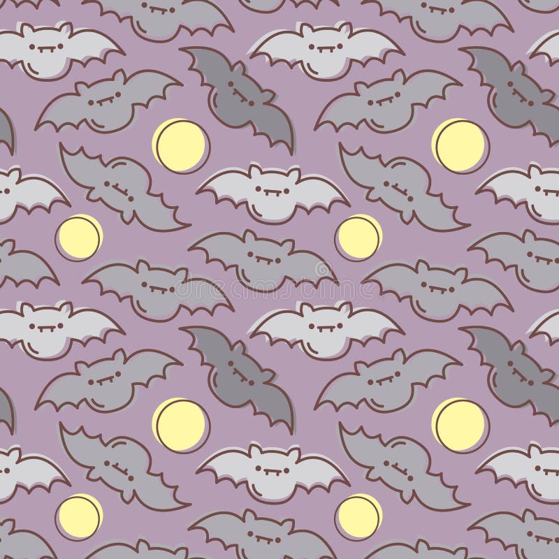 Premium Vector  Cute bat with stars vector cartoon style seamless pattern  background wallpaper