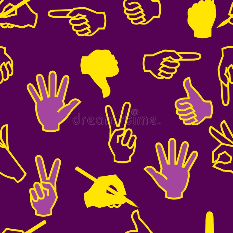 Seamless hand pattern