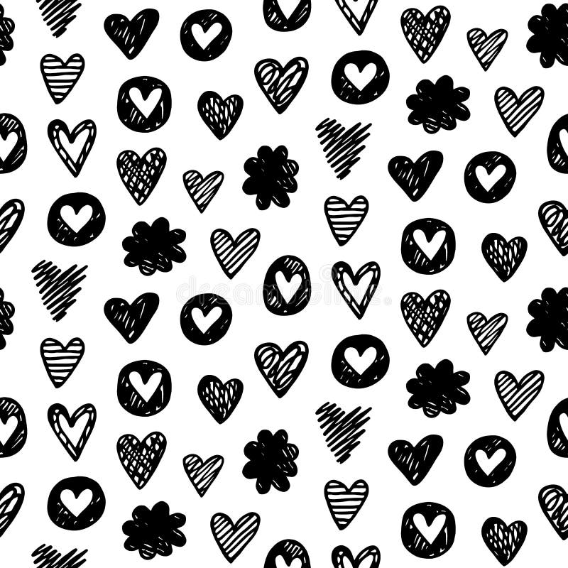 Seamless heart pattern stock vector. Illustration of love - 78858861