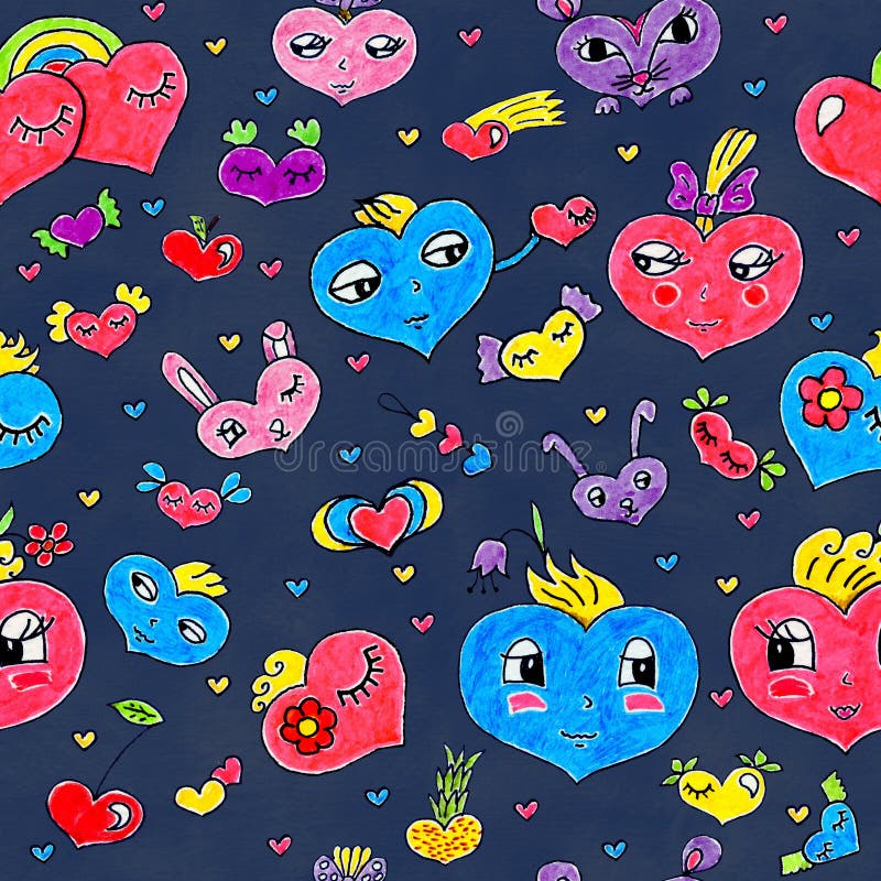 Seamless hearts pattern, love, seamless paper, cartoon, valentines, friendship, seamless ornament, romantic pattern, background, h vector illustration Seamless hearts pattern, love, seamless paper, cartoon, valentines, friendship, seamless ornament, romantic pattern, background, h vector illustration