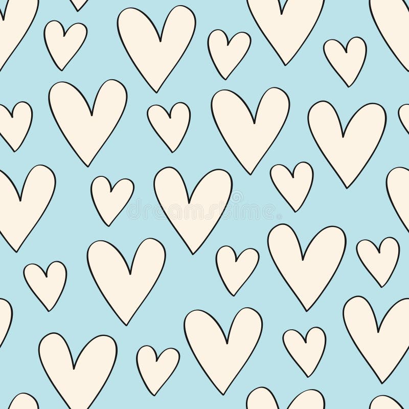 Seamless hearts pattern