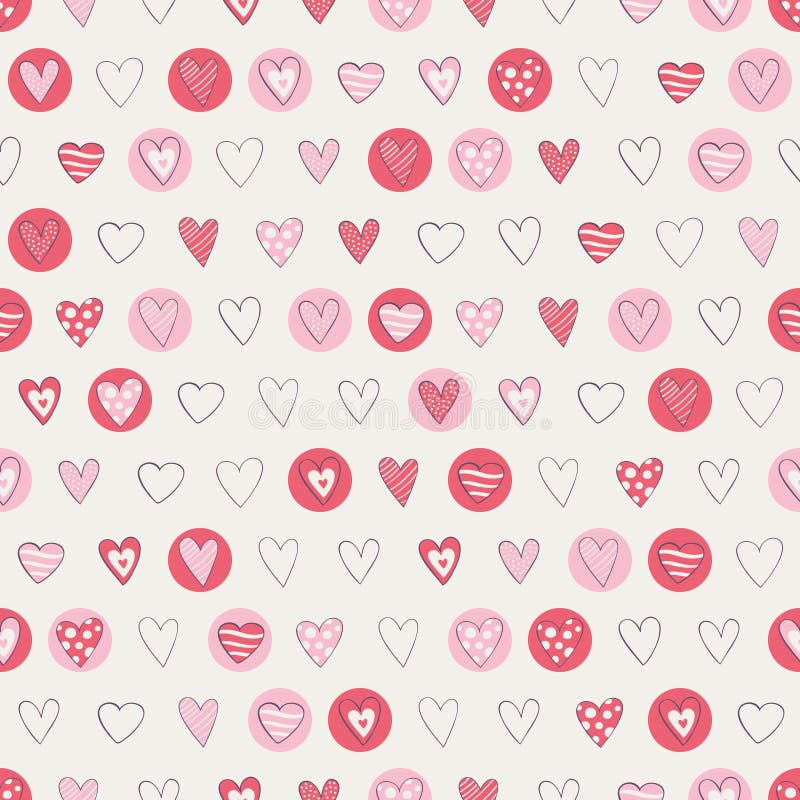 Seamless hearts pattern