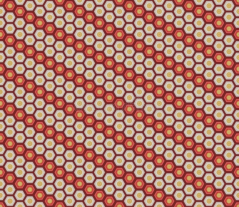 Seamless hexagon floral pattern. royalty free illustration