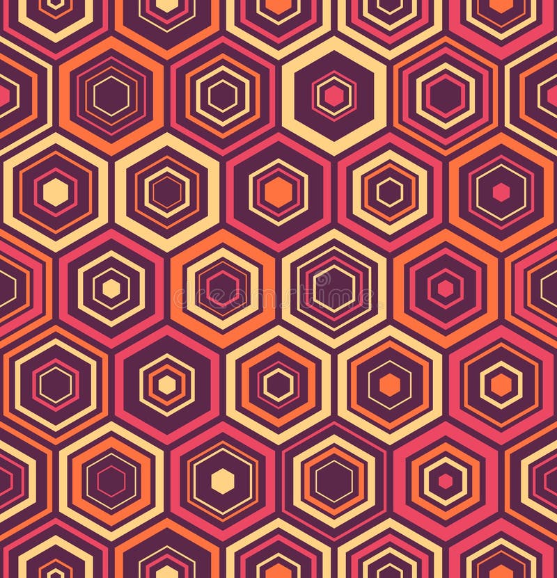 Seamless Hexagon Pattern royalty free illustration