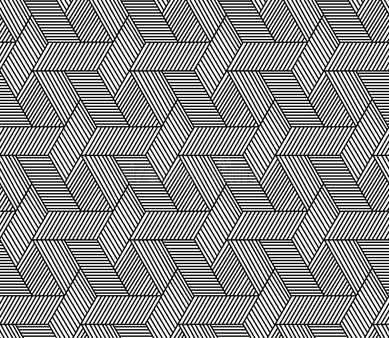Seamless Hexagon rattan pattern vector art vector illustration