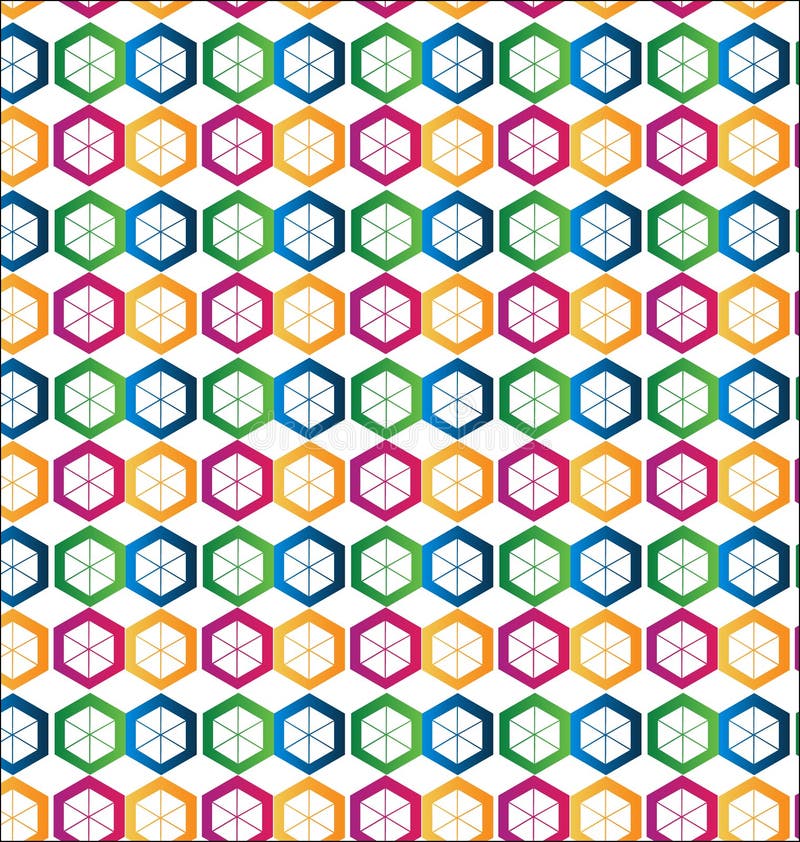 Seamless hexagon shape background royalty free illustration