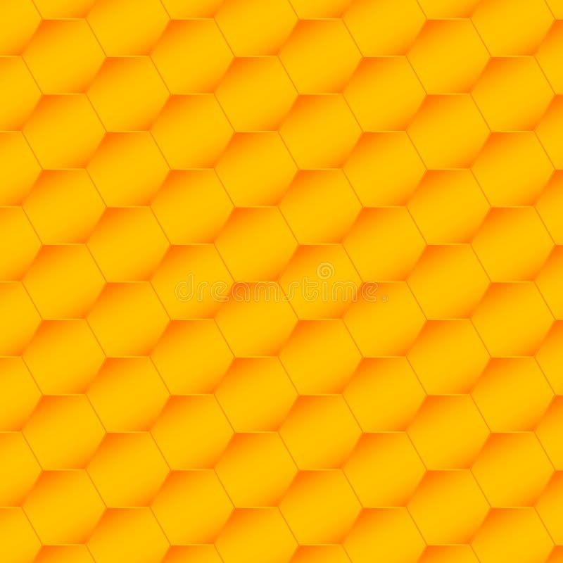 Seamless hexagons pattern. Honeycomb background from a bee hive. Vector illustration of geometric texture. Pattern for web, print royalty free illustration