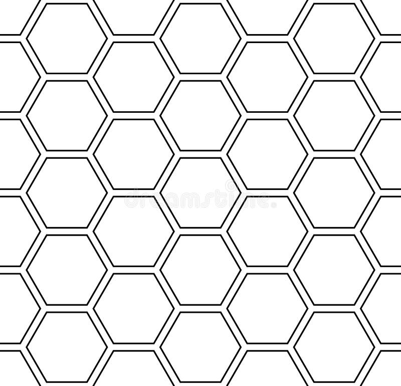 Seamless hexagons pattern. White geometric background. royalty free illustration Seamless hexagons pattern. White geometric background. royalty free illustration