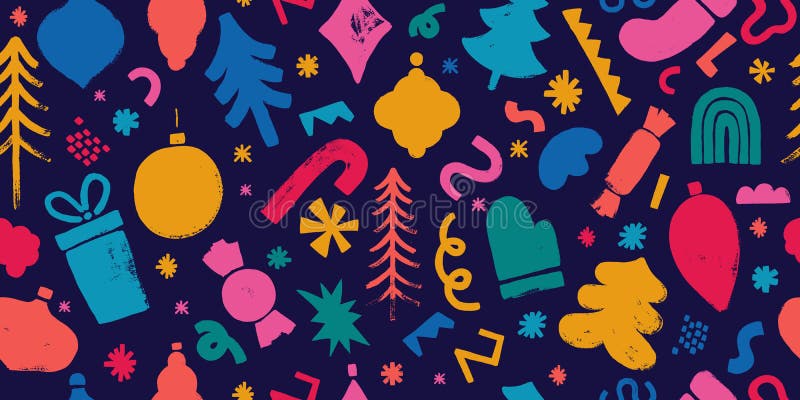 Seamless Holiday Pattern Christmas And New Year Endless Wallpaper seamless-holiday-pattern-christmas-and-new-year-endless-wallpaper