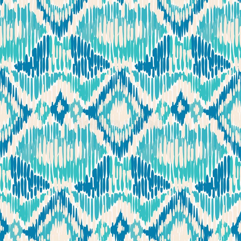 Seamless Ikat Pattern.