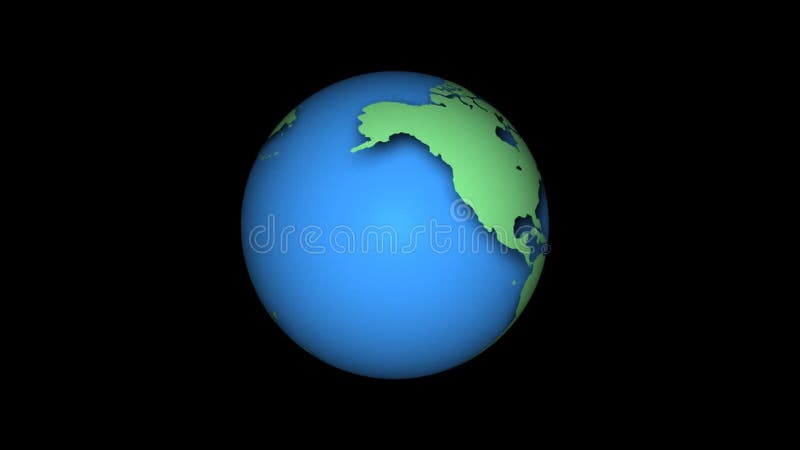 Seamless 4K Earth Rotation: Mesmerizing Globe Spin Animation royalty free illustration