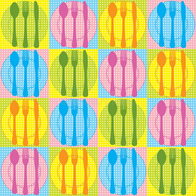 Seamless kitchen pattern