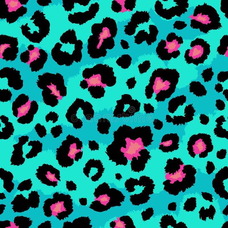 Seamless Leopard Wild Pattern. Stock Vector - Illustration of model ...