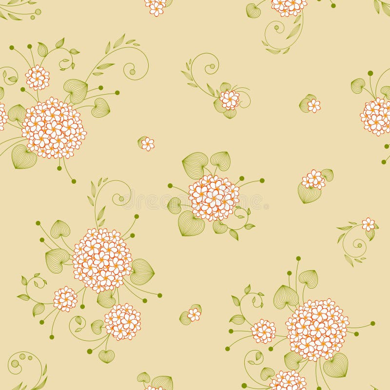 Seamless light wallpaper with flowers