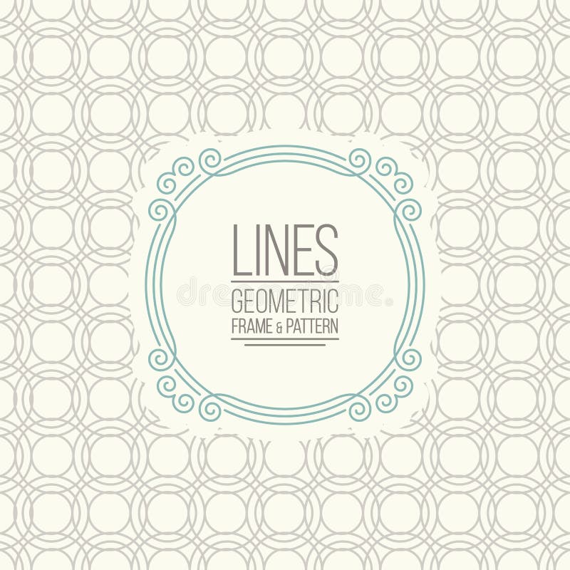 Seamless line pattern and linear geometric frame