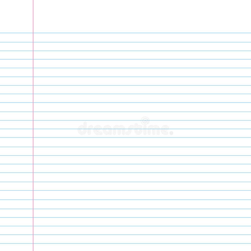 Ruled paper / Lined page stock vector. Illustration of notes - 8391054