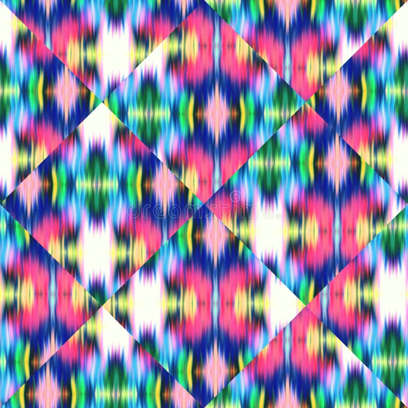 Optical Glitch Tie Dye Geometric Texture Background. Seamless Liquid ...