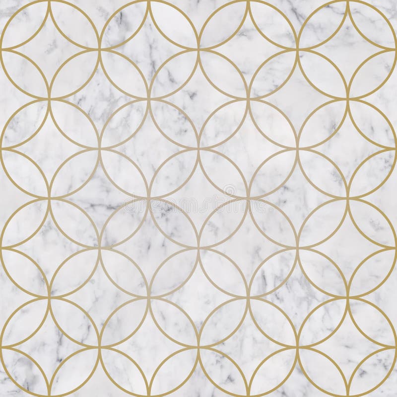 Seamless luxury golden circle geometric pattern and white marble stone texture stock photos Seamless luxury golden circle geometric pattern and white marble stone texture stock photos