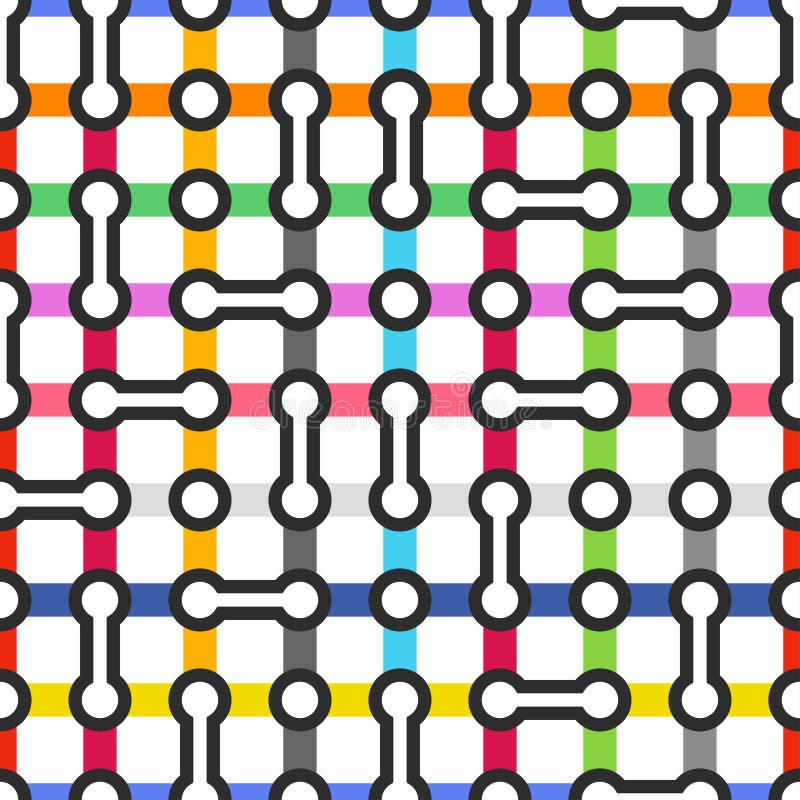 Seamless metro map royalty free illustration
