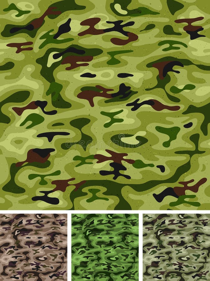 Seamless Camouflage for Army, Hunting and Other Use. White Snow