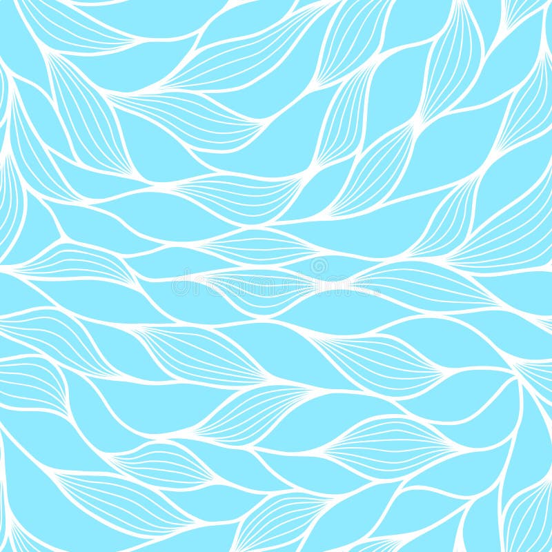 Seamless modell med abstrakt waves Krabb blå azur bakgrund Vektorvågtextur vektor illustrationer