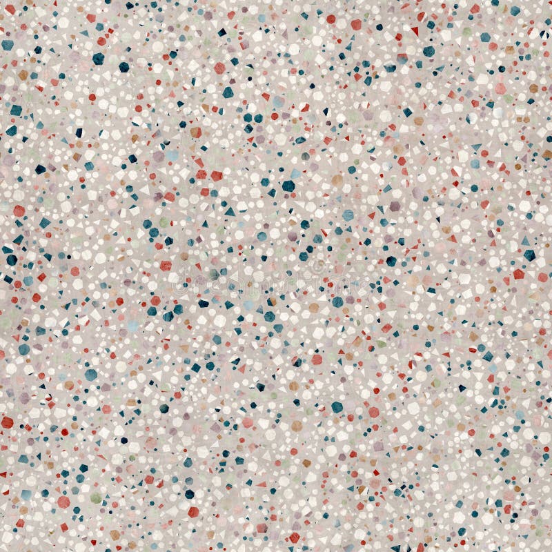 Seamless modern abstract random terrazzo pattern swatch royalty free stock photography