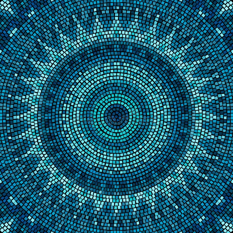 Vector Seamless Mosaic Art Pattern. Art Background. Stock Illustration