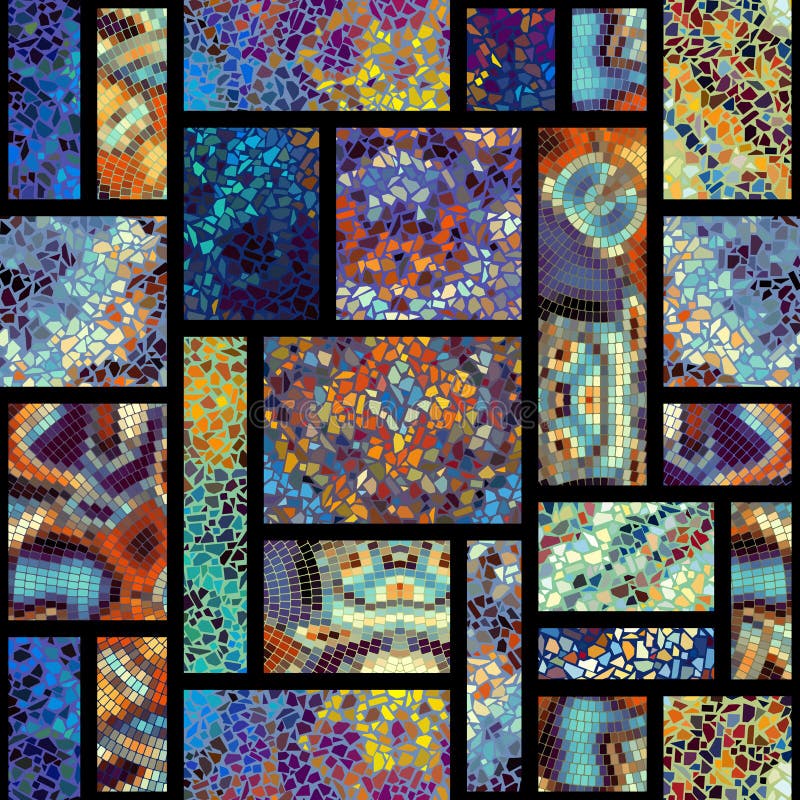 Seamless mosaic pattern