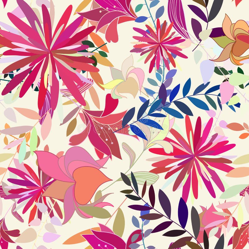 Seamless multicolor floral pattern royalty free illustration Seamless multicolor floral pattern royalty free illustration