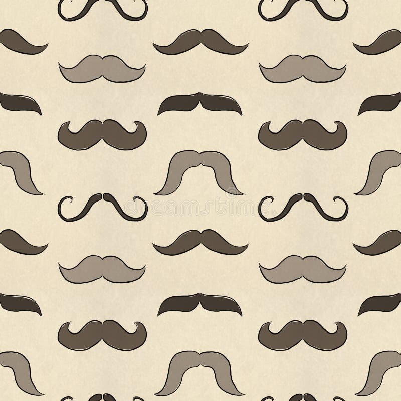 Seamless mustache pattern