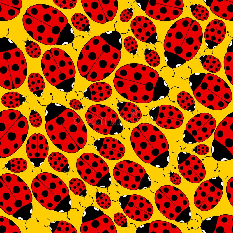 seamless nyckelpigamodell stock illustrationer seamless nyckelpigamodell stock illustrationer