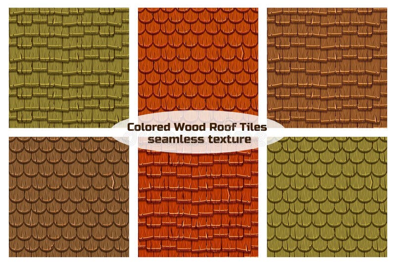 Seamless Old Wood Roof Tiles